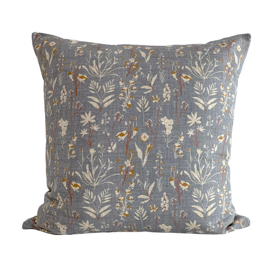 Designer Holli Zollinger Wildflower Pillow Cover in Grey Terracotta  - 20x20 Throw Pillow Cover | 30% off