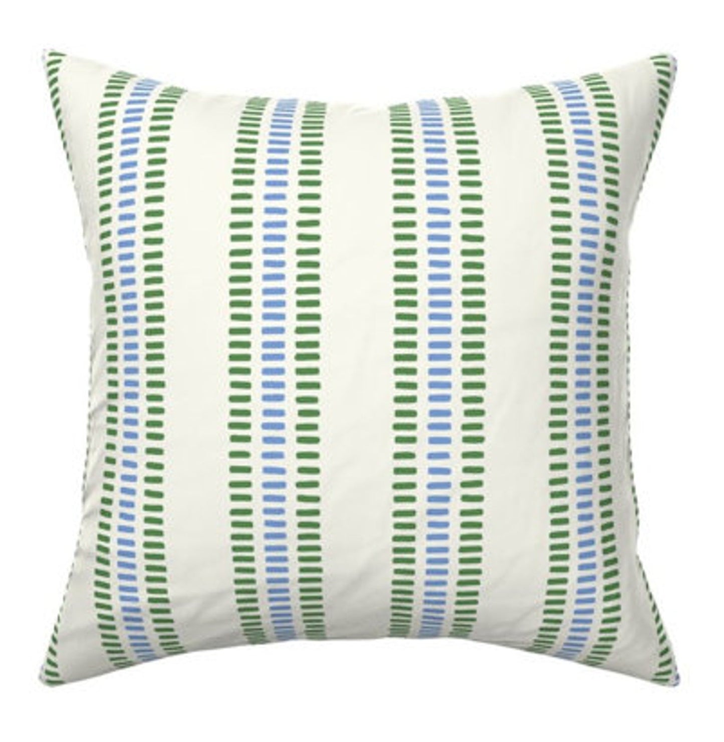 30% off Blue and Green Striped Throw Pillow Cover - 20x20 Square Throw Pillow Cover