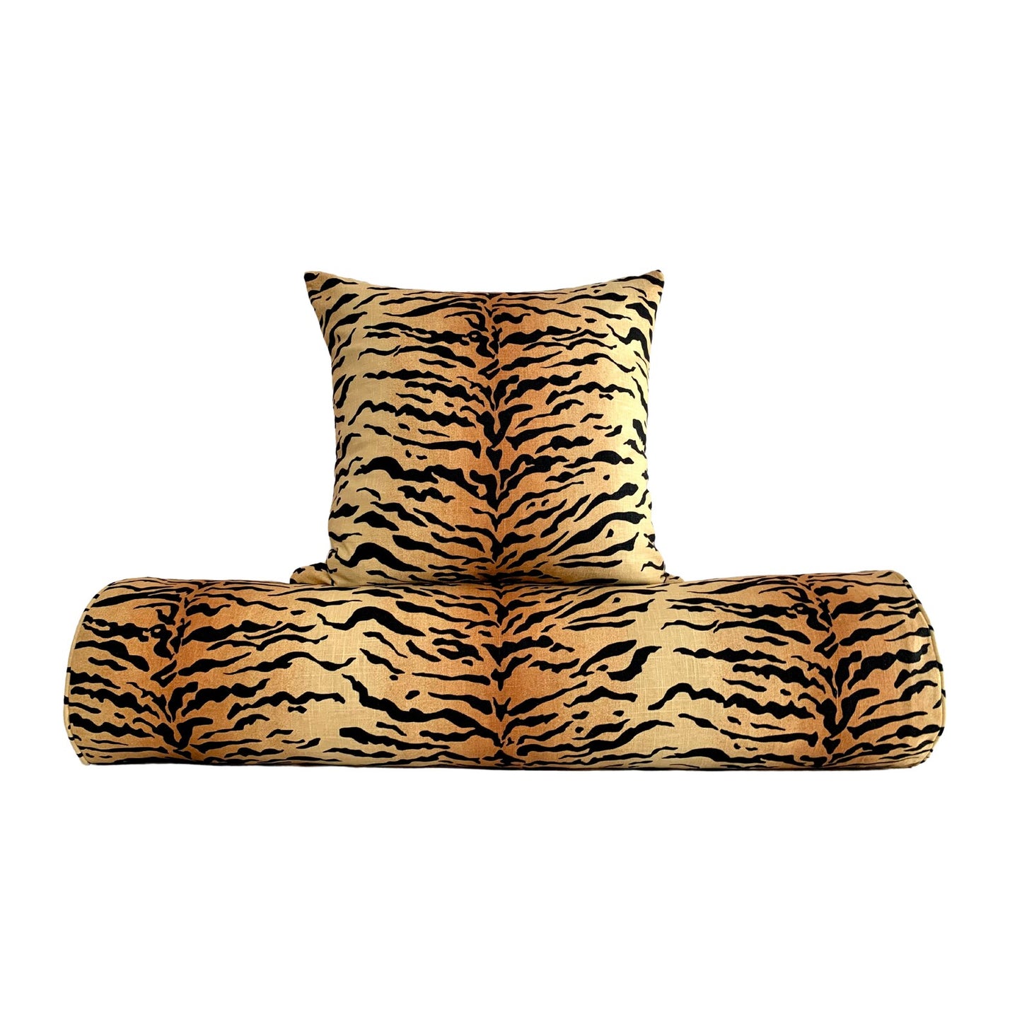 Vern Yip Amber Bengal Tiger Stripe Pillow Cover - Available in Bolster, Lumbar, Throw, Euro Sham Sizes