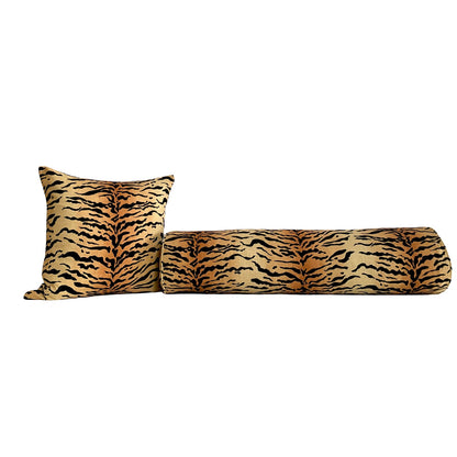 Vern Yip Amber Bengal Tiger Stripe Pillow Cover - Available in Bolster, Lumbar, Throw, Euro Sham Sizes