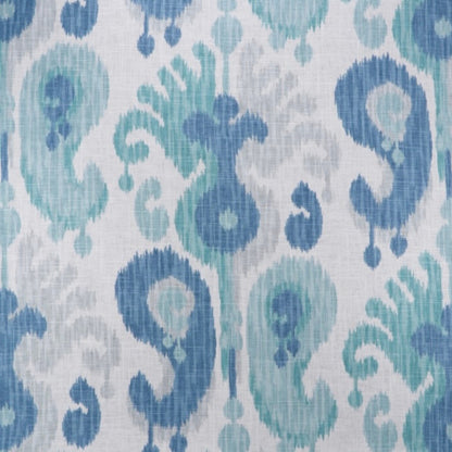 Ballard Designs Andros Ikat Pillow Cover in Blue / Available in Lumbar, Throw, Bolster, Euro Sham Pillow Cover