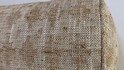 30% off Woven Textured Cognac Bolster Pillow Cover - 9x36 Queen or King Bed Bolster Pillow Cover