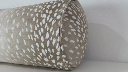 Antelope Bolster Pillow Cover in Fawn - 6x20 - Cotton | 30% off